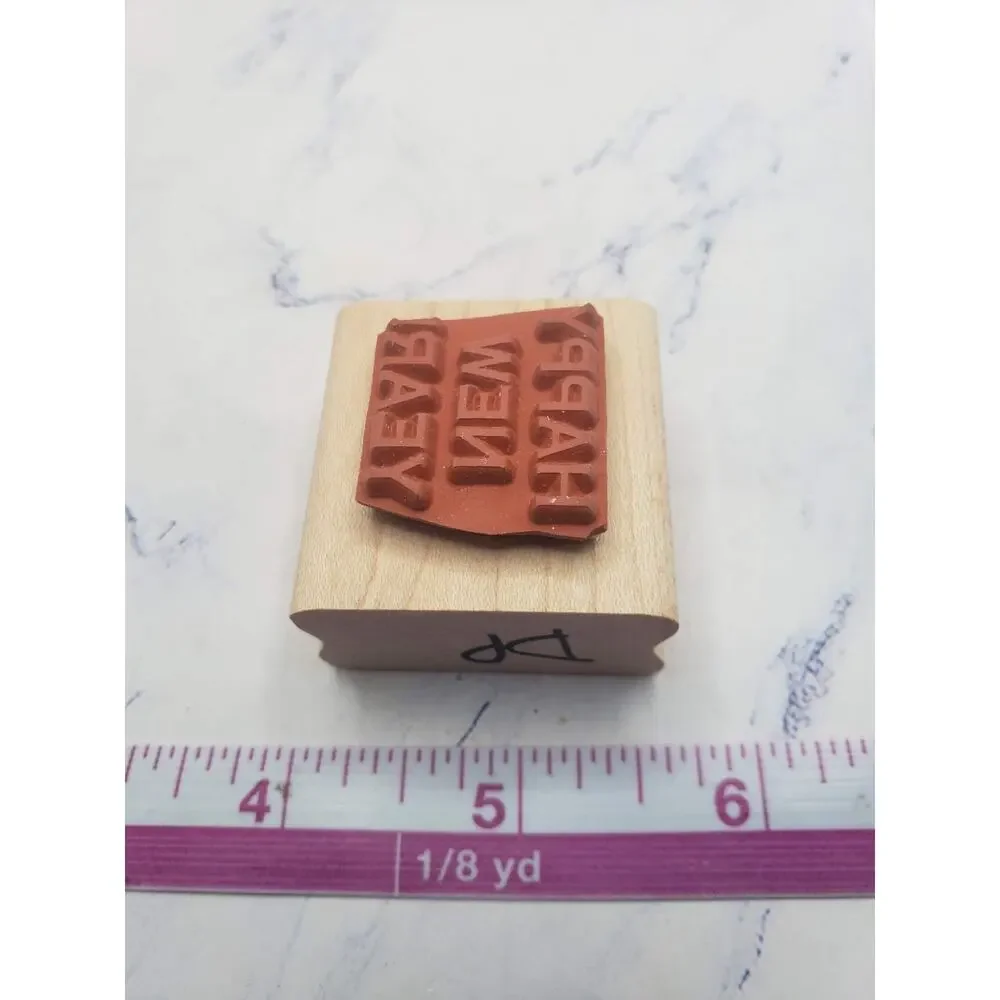 Lot of 5 Words and Phrases Stampin Up Wood Mounted Rubber Stamps